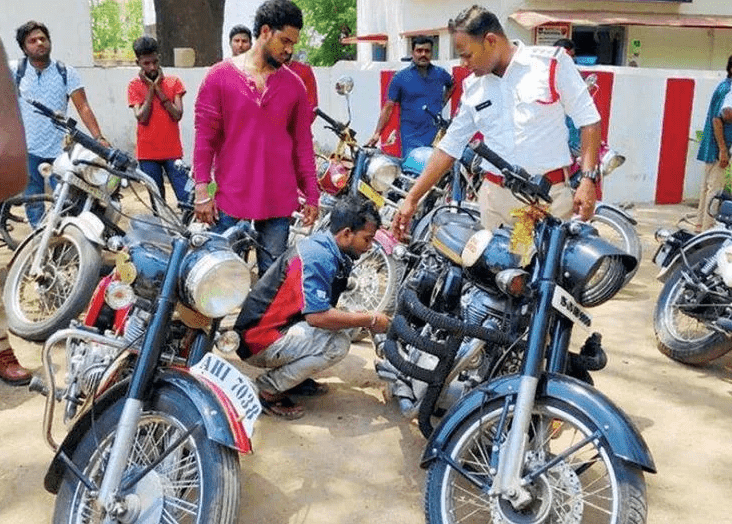 Hyderabad police removed Modified Silencers to Reduce Noise Pollution