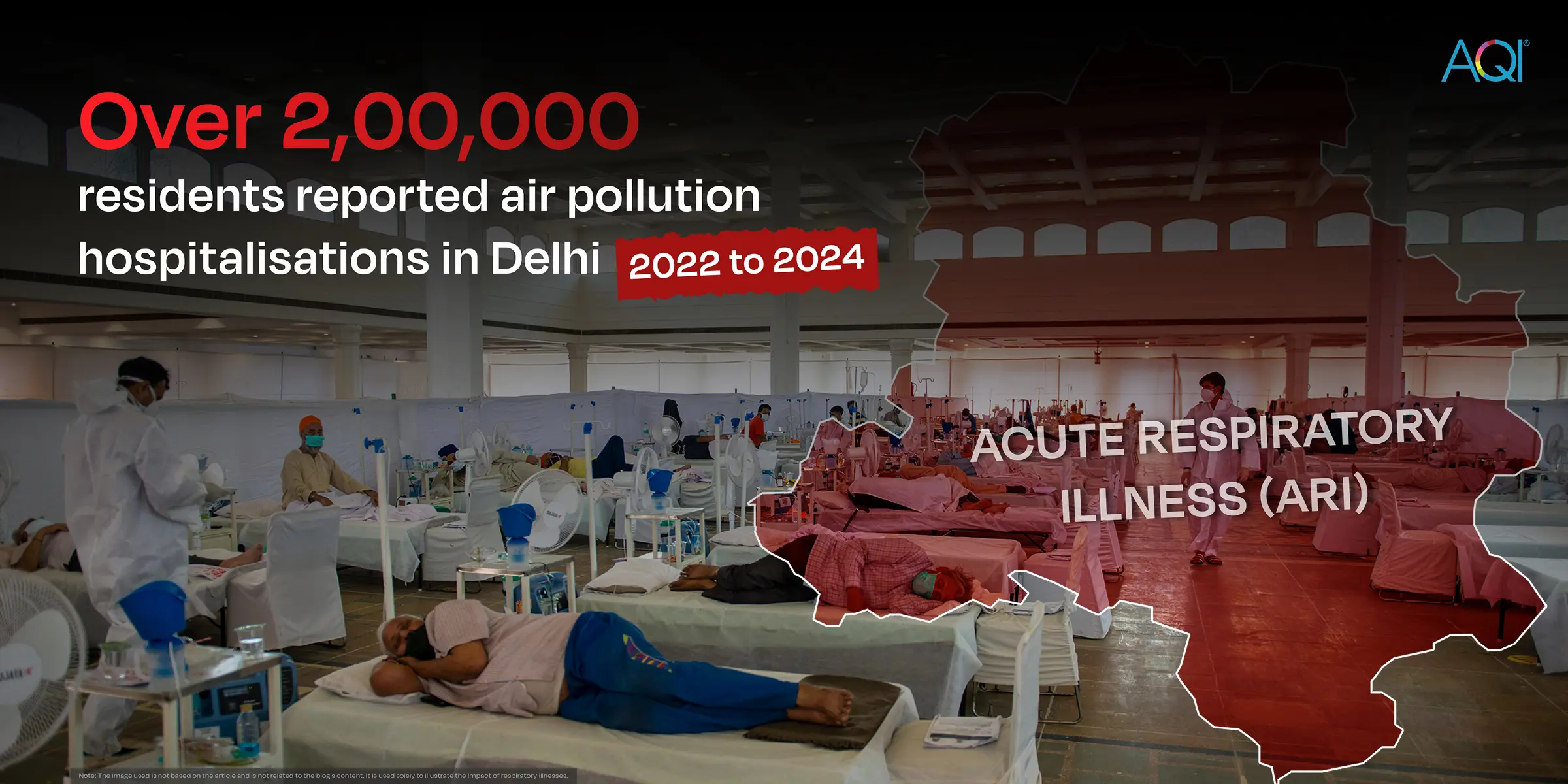 Over 2 lakh residents reported air pollution hospitalisations in Delhi from 2022 to 2024.