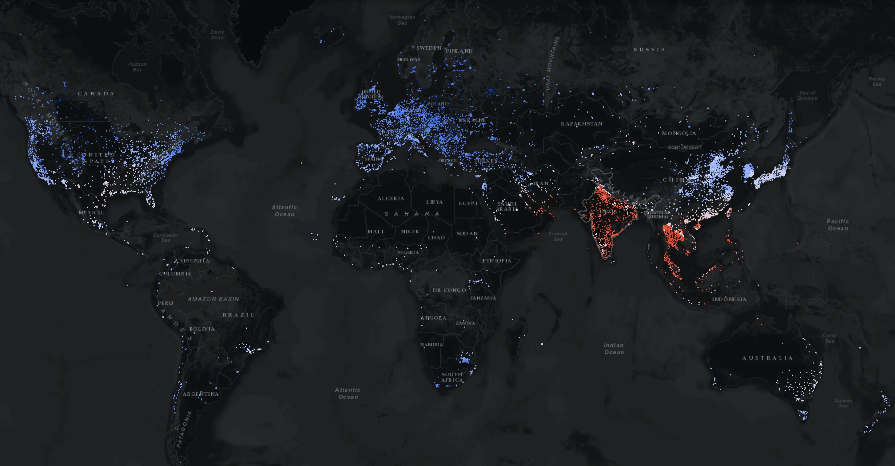 World Top Hottest Cities in April 2026 heat map