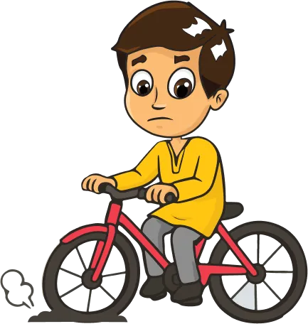 Kid on cycle